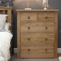 Torino Contemporary Oak 2 Over 3 Drawer Chest