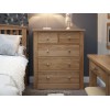 Torino Contemporary Oak 2 Over 3 Drawer Chest
