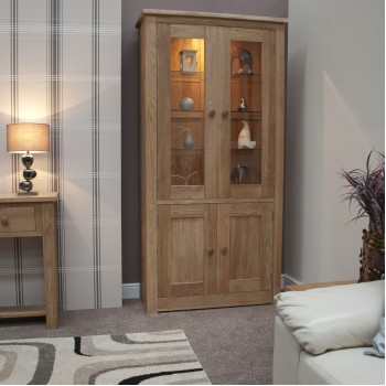 Torino Contemporary Oak 4 Door Library Unit