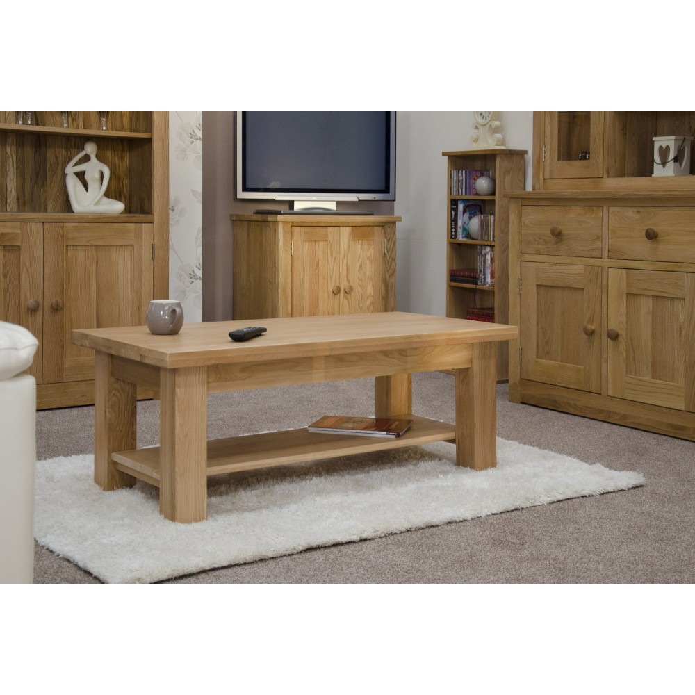 Torino Contemporary Oak 4 x 2 Large Coffee Table