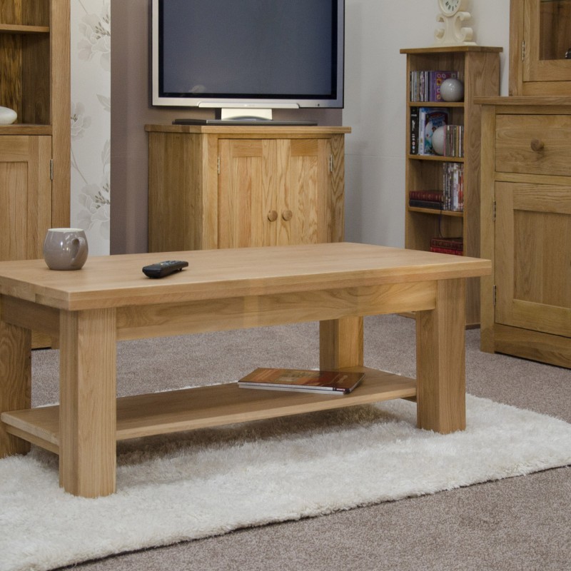 Torino Contemporary Oak 4 x 2 Large Coffee Table