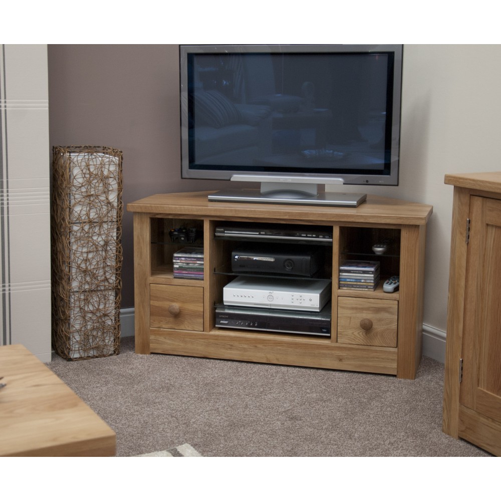 Torino Contemporary Oak Corner TV Unit