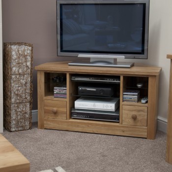 Torino Contemporary Oak Corner TV Unit