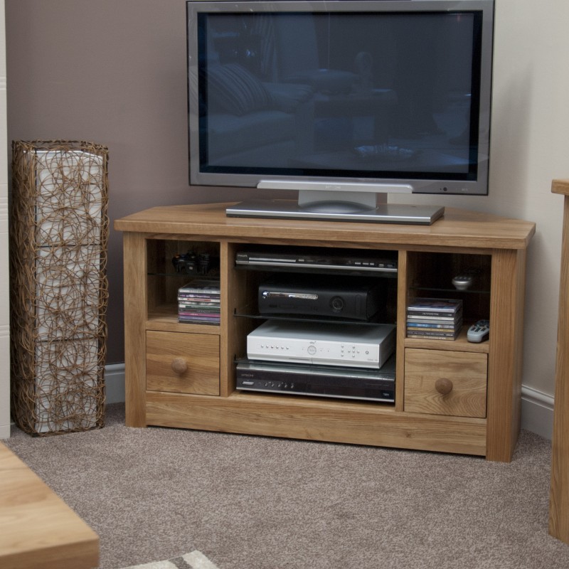 Torino Contemporary Oak Corner TV Unit