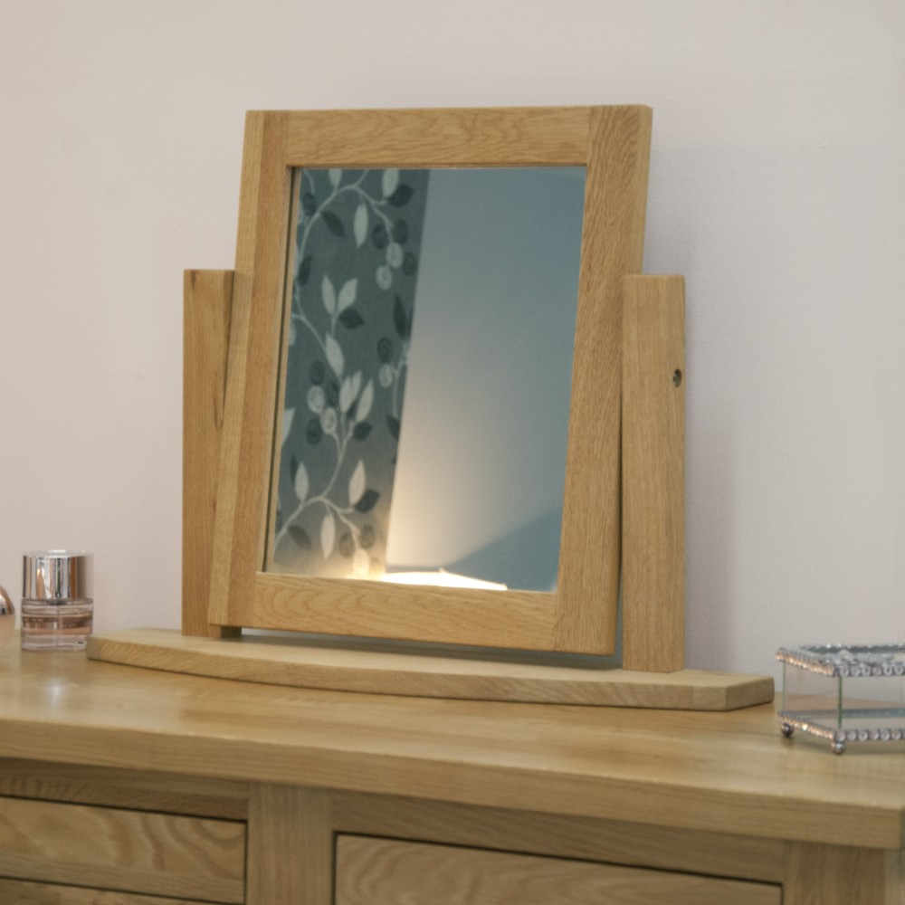 Torino Contemporary Oak Dressing Table Mirror
