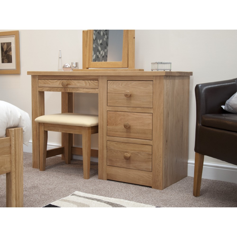 Torino Contemporary Oak Dressing Table + Stool Torino Contemporary Oak Dressing Table + Stool