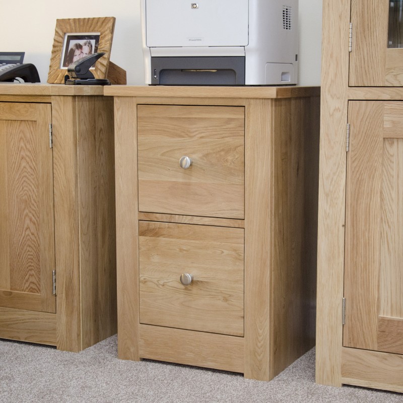 Torino Contemporary Oak Filing Cabinet