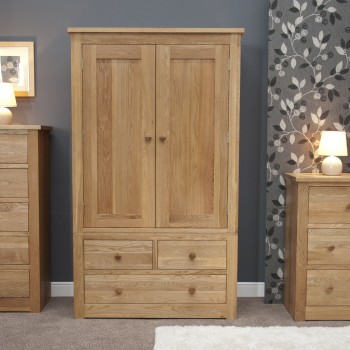 Torino Contemporary Oak Gents Wardrobe