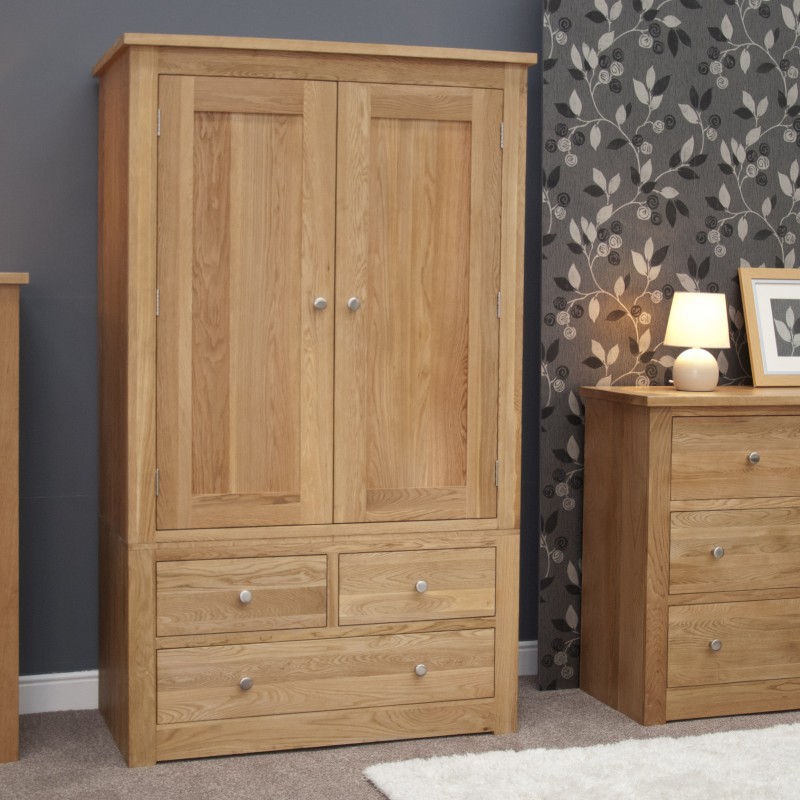 Torino Contemporary Oak Gents Wardrobe