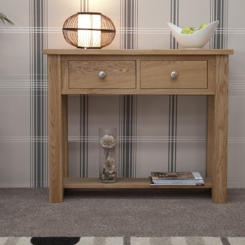 Torino Contemporary Oak Hall Console Table