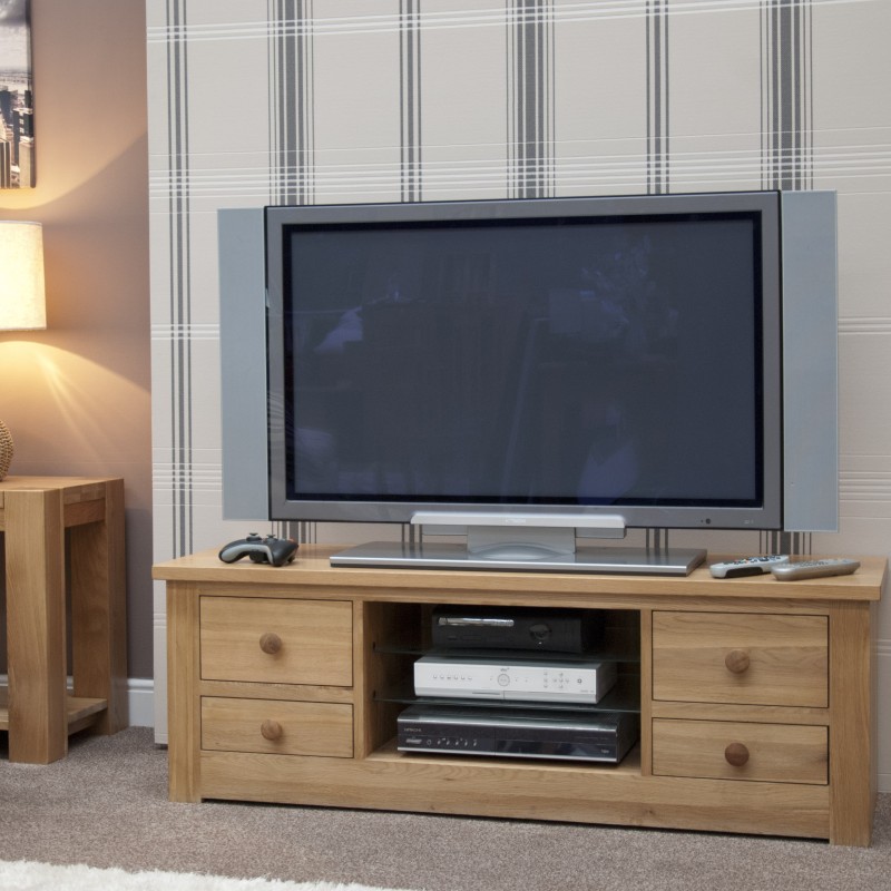 Torino Contemporary Oak Large Plasma Unit