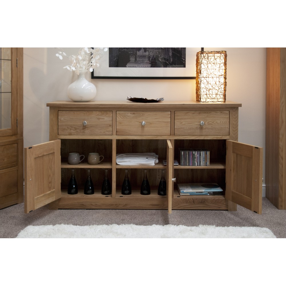 Torino Contemporary Oak Large Sideboard