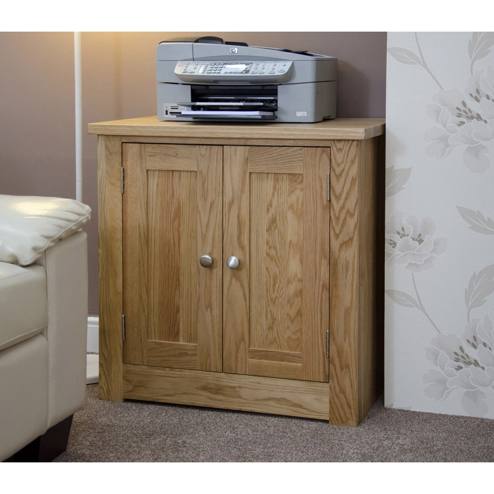 Torino Contemporary Oak Printer Occasional Cabinet