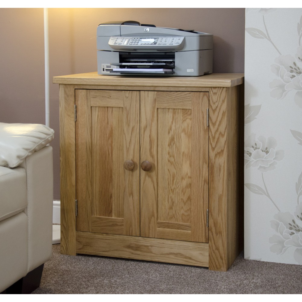 Torino Contemporary Oak Printer Occasional Cabinet