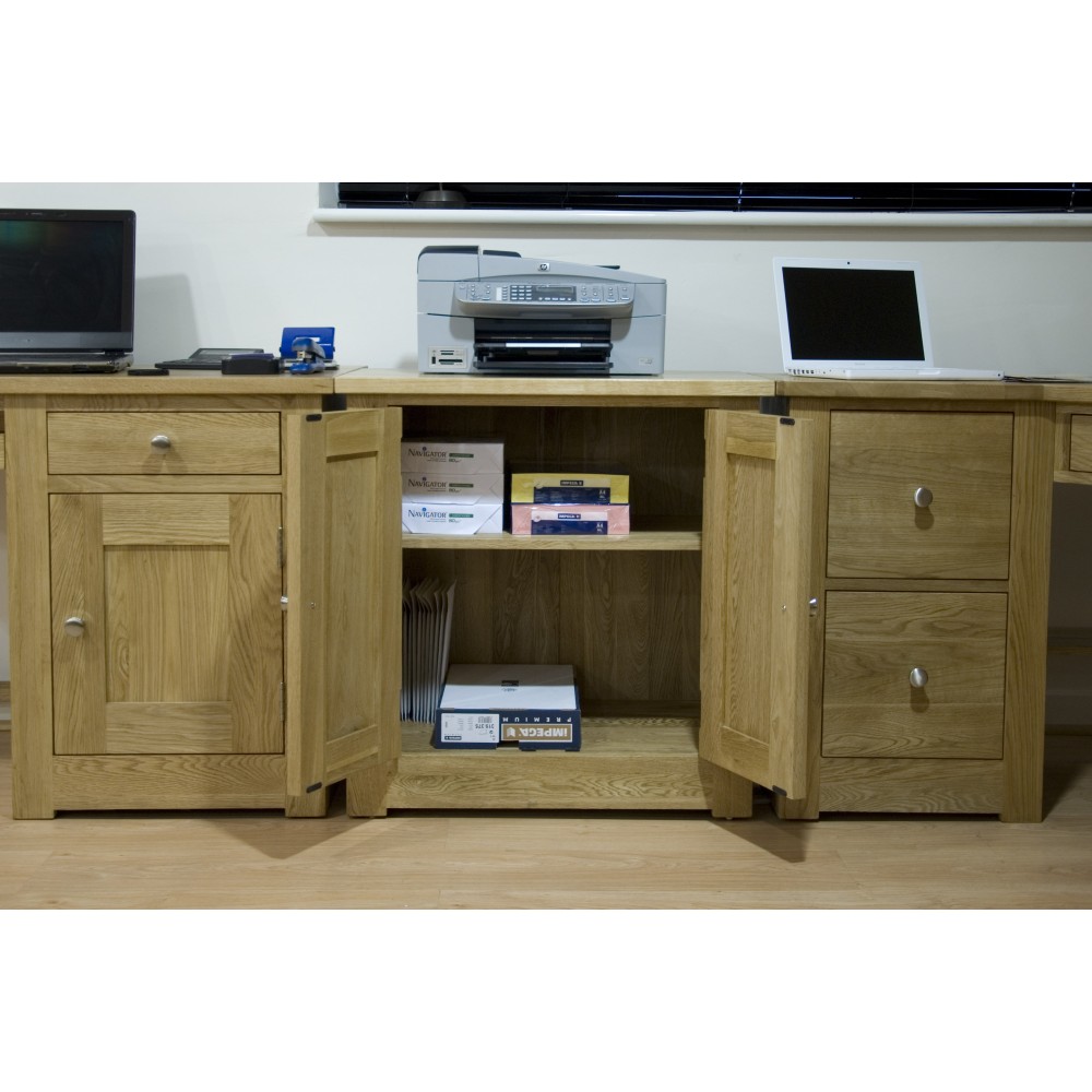 Torino Contemporary Oak Printer Occasional Cabinet