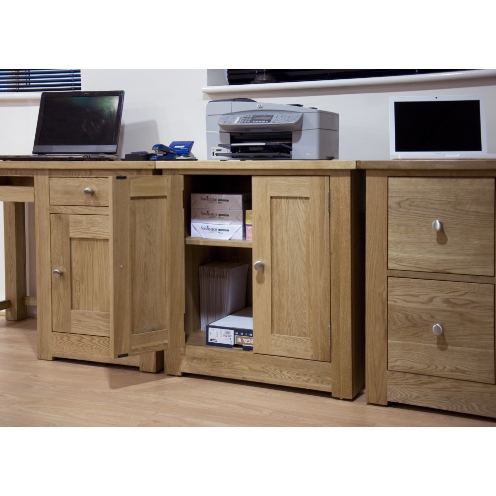 Torino Contemporary Oak Printer Occasional Cabinet