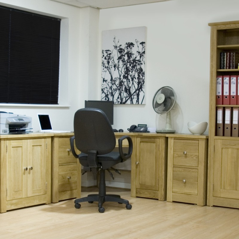 Torino Contemporary Oak Printer Occasional Cabinet