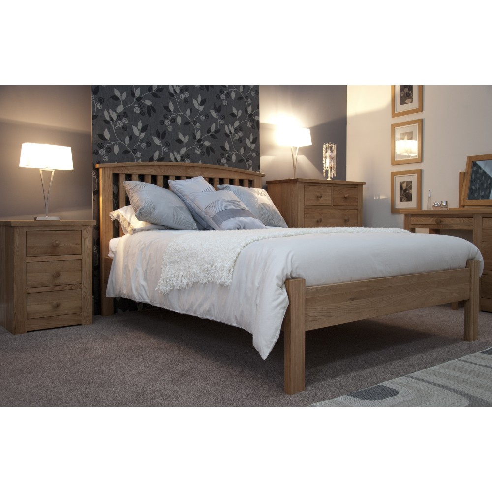 Torino Contemporary Oak Single Arched Bed