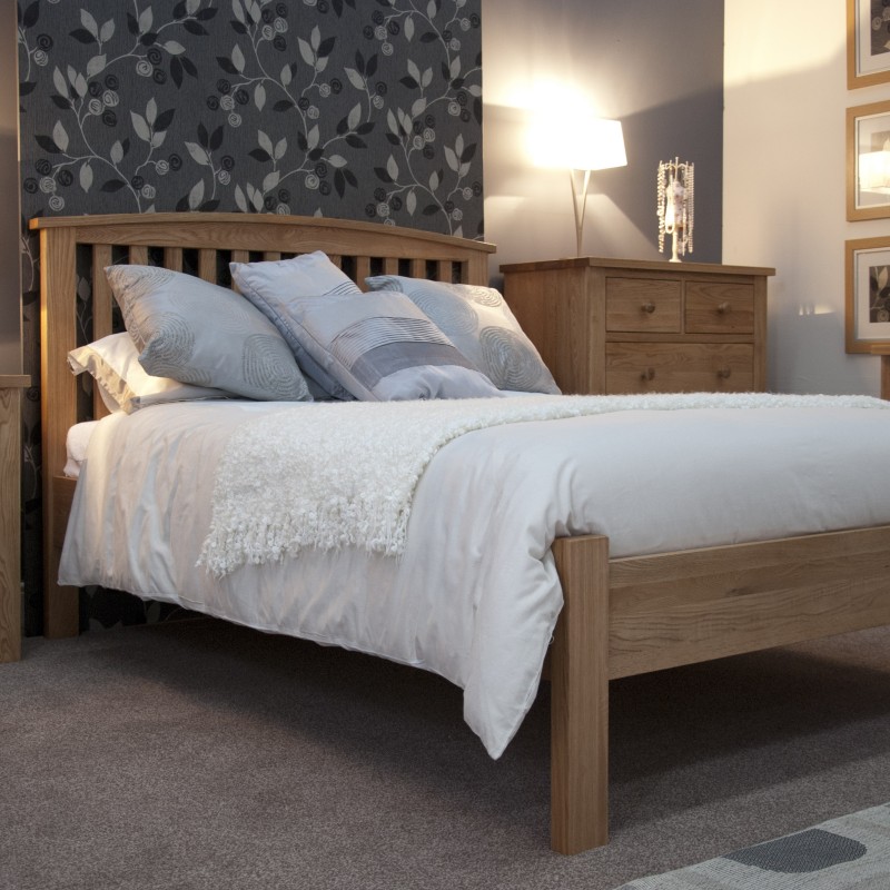Torino Contemporary Oak Single Arched Bed