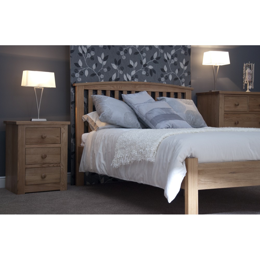 Torino Contemporary Oak Single Arched Bed