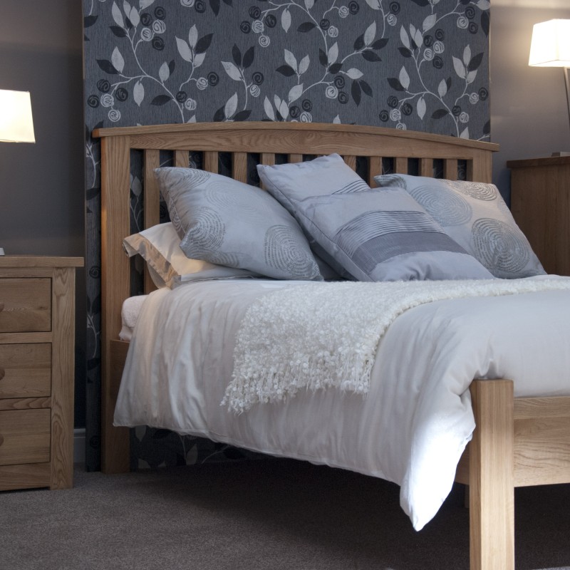 Torino Contemporary Oak Single Arched Bed