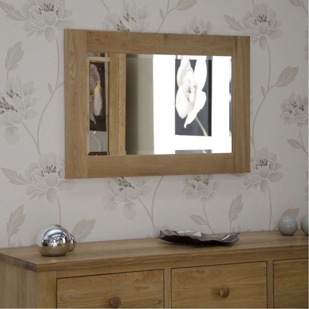 Torino Contemporary Oak Small 900 x 600 Mirror