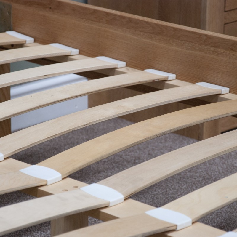 Torino Contemporary Oak Superking Slatted Bed