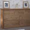 Torino Contemporary Oak WIDE 7 Drawer Multi Chest
