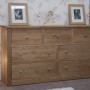 Torino Contemporary Oak WIDE 7 Drawer Multi Chest