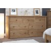 Torino Contemporary Oak WIDE 7 Drawer Multi Chest