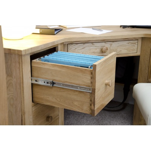 Torino Contemporary Oak Corner Desk