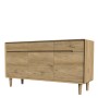 Scandic Oak 3 Door Large Sideboard