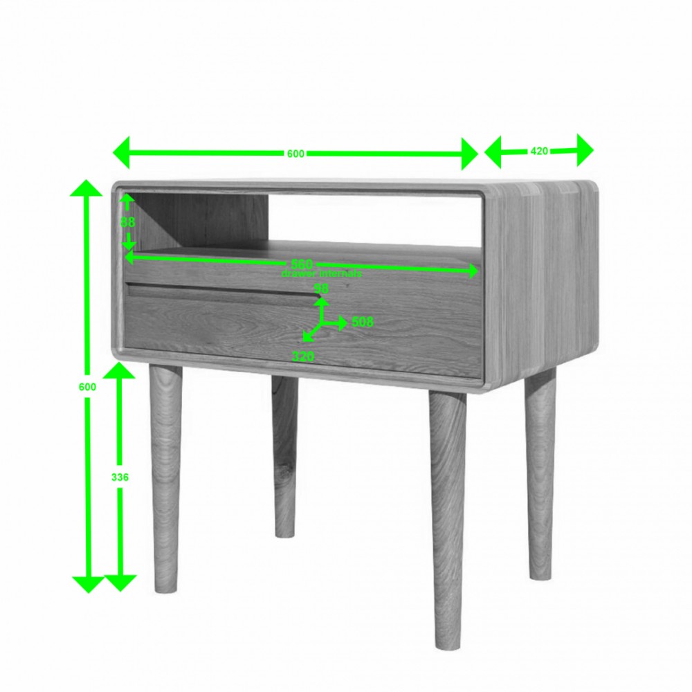 Scandic Oak Lamp Table