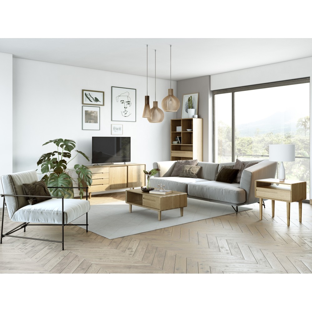 Scandic Oak 3 Door Large Sideboard Scandic Oak 3 Door Large Sideboard