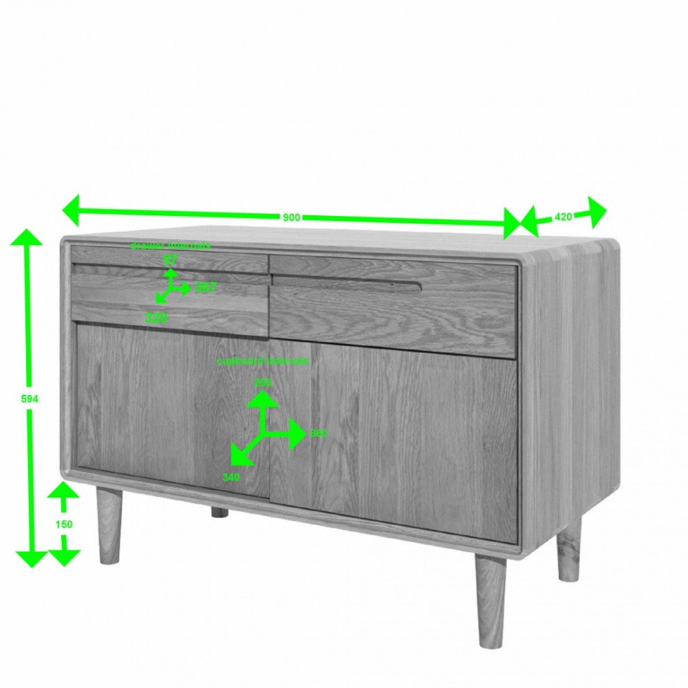 Scandic Oak Narrow Unit