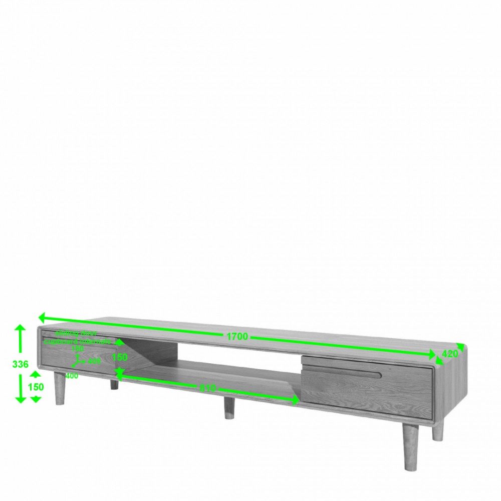 Scandic Oak Wide TV Unit