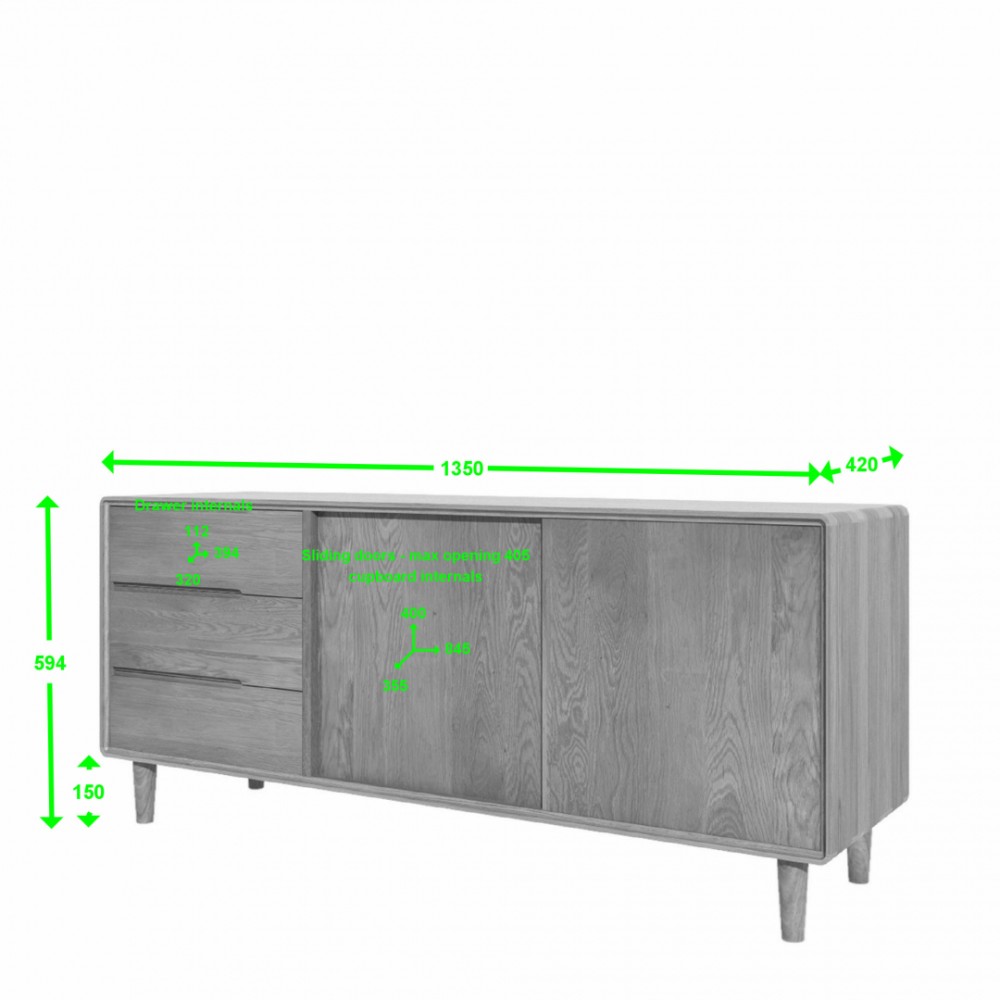 Scandic Oak Wide Unit