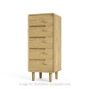 Scandic Oak 5 Drawer Chest of Drawers