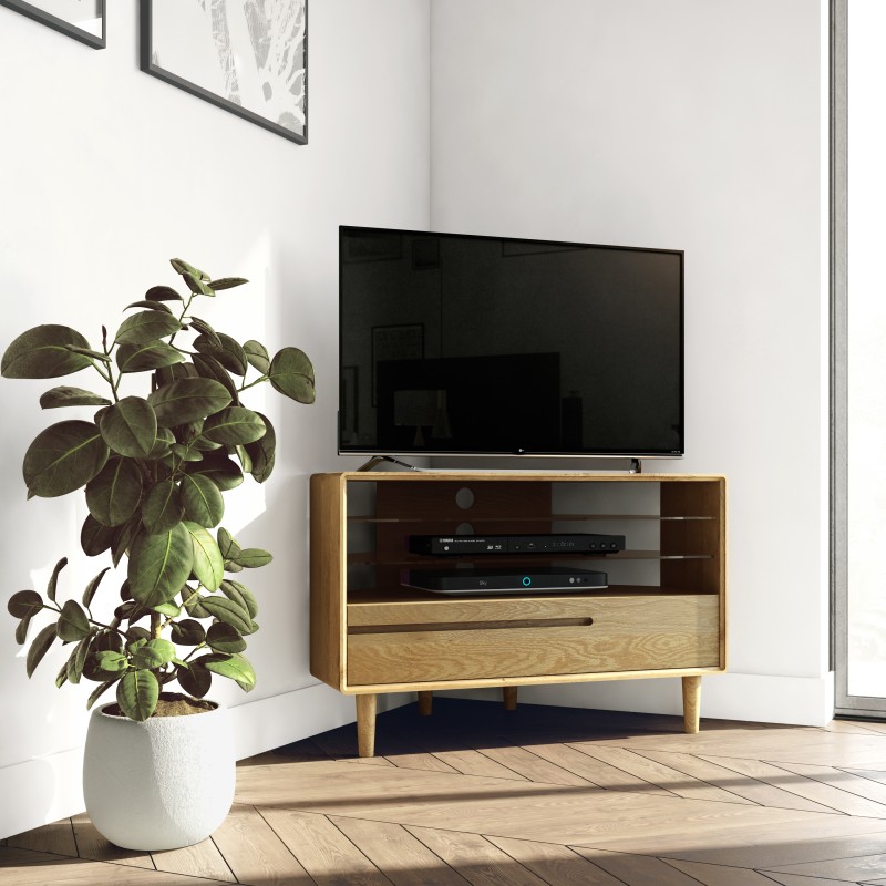 Scandic Oak Corner TV Unit