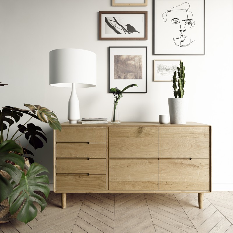 Scandic Oak Large Sideboard