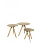 Scandic Oak Round Nest of Tables