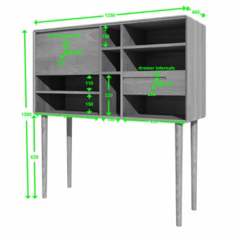 Scandic Oak Wide Cabinet