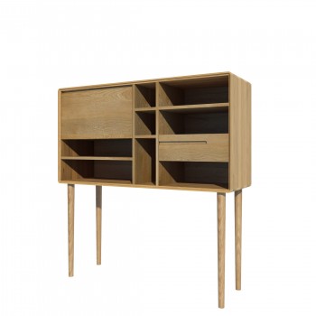 Scandic Oak Wide Cabinet