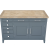 Signature Blue Hidden Home Office Desk