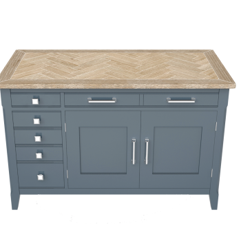 Signature Blue Hidden Home Office Desk