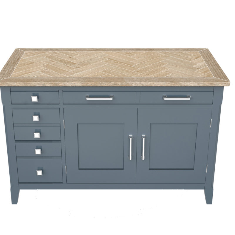 Signature Blue Hidden Home Office Desk