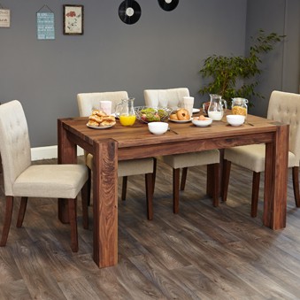 Shiro Walnut 150cm Dining Table (4/6 Seater)
