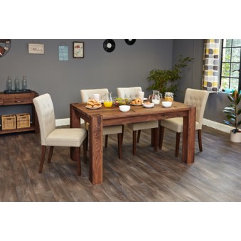 Shiro Walnut 150cm Dining Table (4/6 Seater)