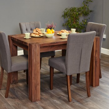 Shiro Walnut Dining Table (4 Seater)