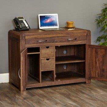 Shiro Walnut Hidden Home Office